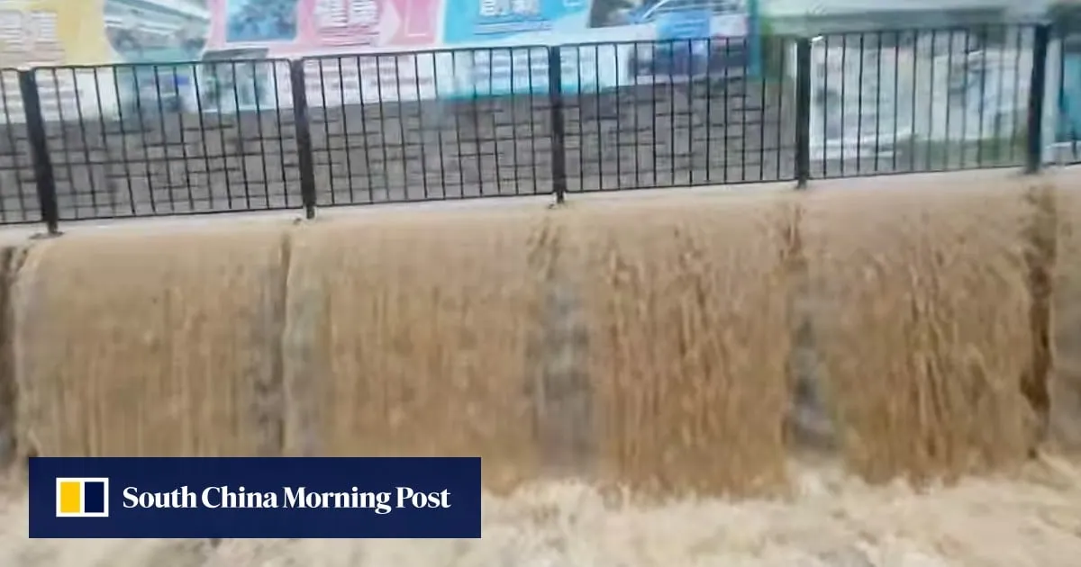 Clips of flooded Hong Kong rivers, streets go viral online after heavy rain