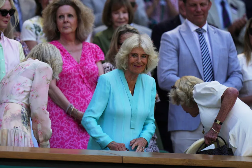 Queen Camilla visits Wimbledon and is joined by actor who played her husband