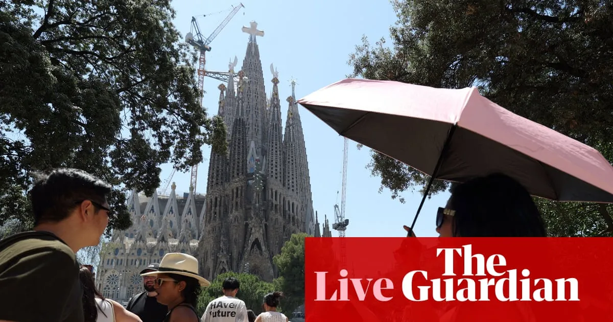 Barcelona registers highest temperature in 112 years as UK health service urges children and elderly to ‘take weather seriously’ – Europe live