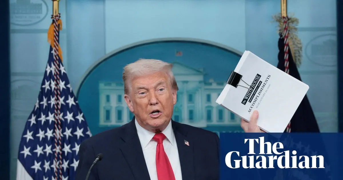 Rambling Trump runs through his achievements as worried world watches on