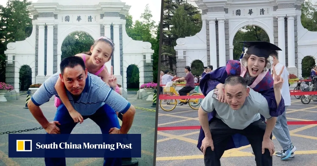 China woman graduates from Tsinghua University 17 years after childhood photo there with dad