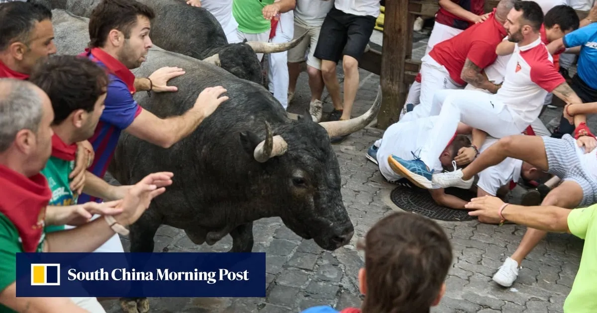 Runner gored in the face at Spain’s San Fermin bull run festival