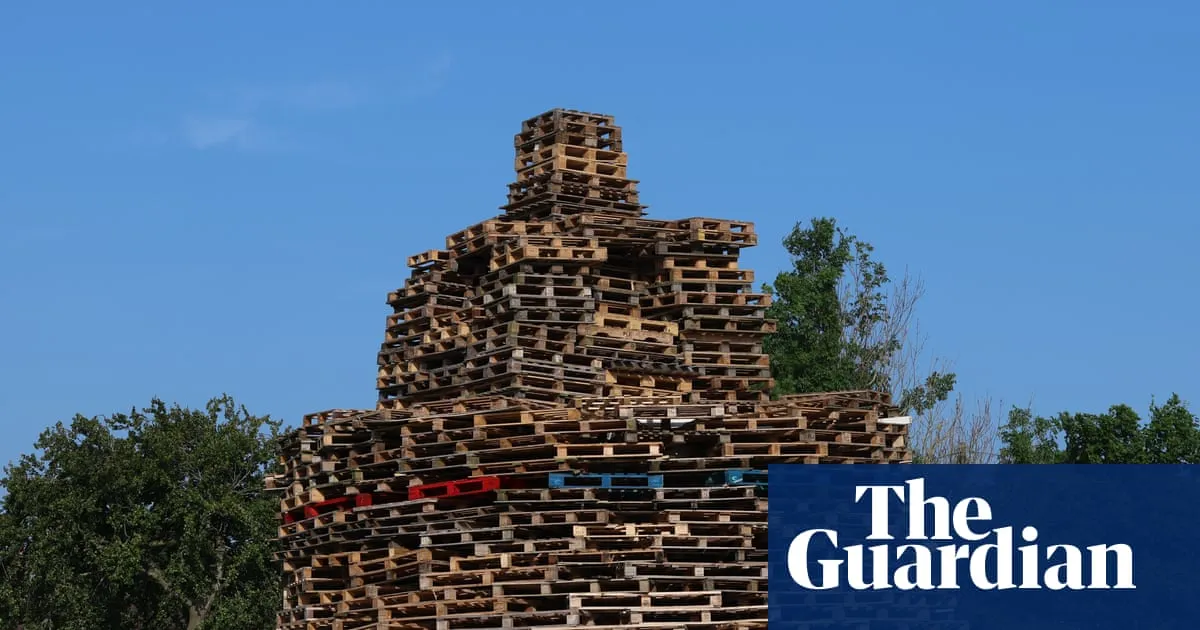 Man dies after falling from Eleventh Night bonfire in east Belfast