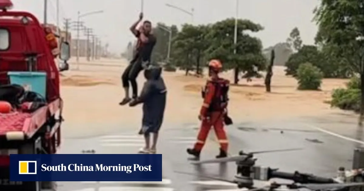 Viral photos of heavy-duty drones rescuing China’s flood victims spark debate