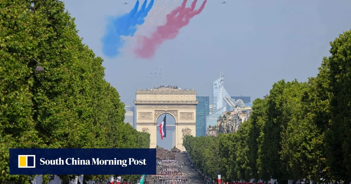 Watch: pomp and colour in Paris as France holds Bastille Day parade