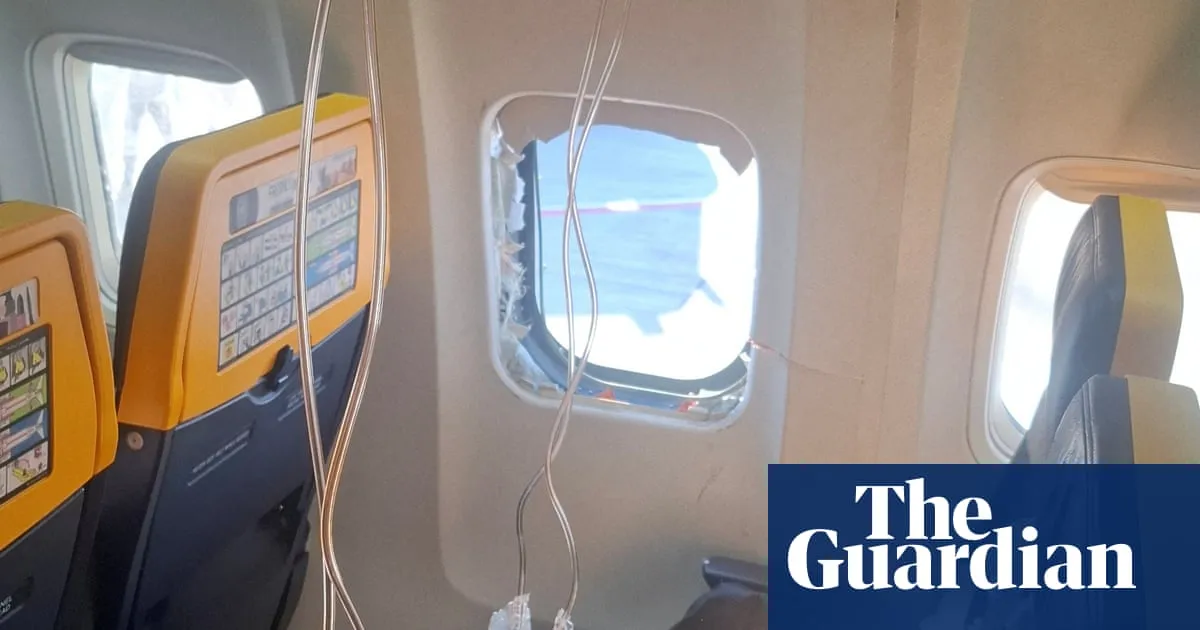 ‘If we die, we die together’: wife of Ryanair passenger almost sucked through window speaks