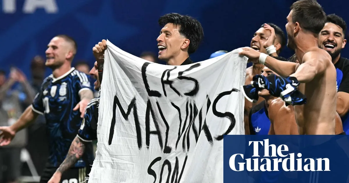 ‘Malvinas are Argentinian’: World Cup holders celebrate win over England with Falklands banner