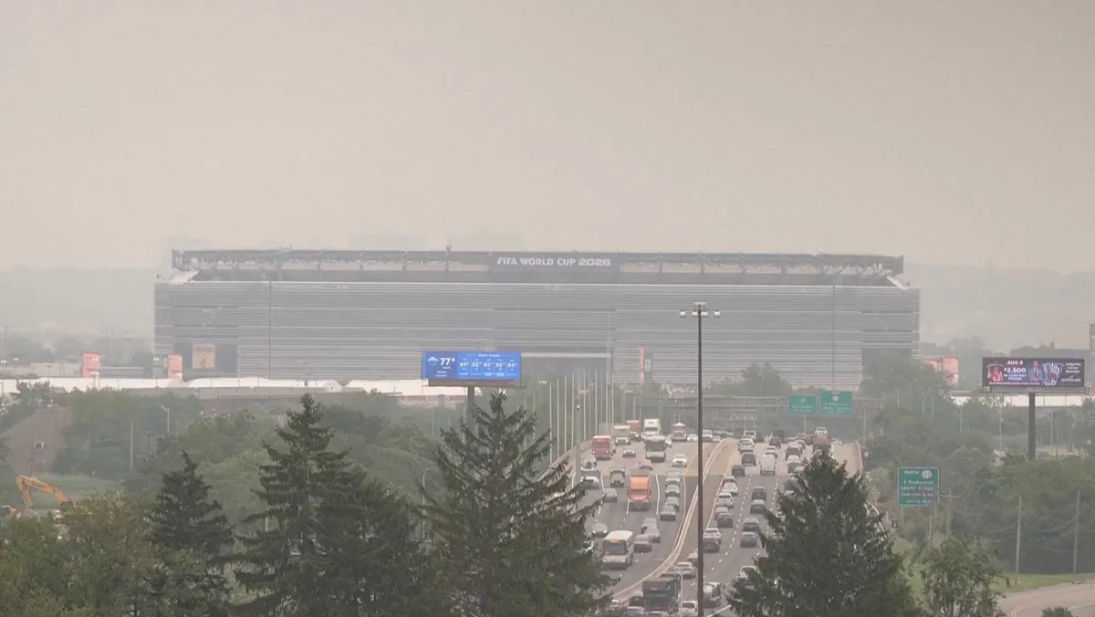 Wildfire smoke blankets World Cup final stadium before kickoff