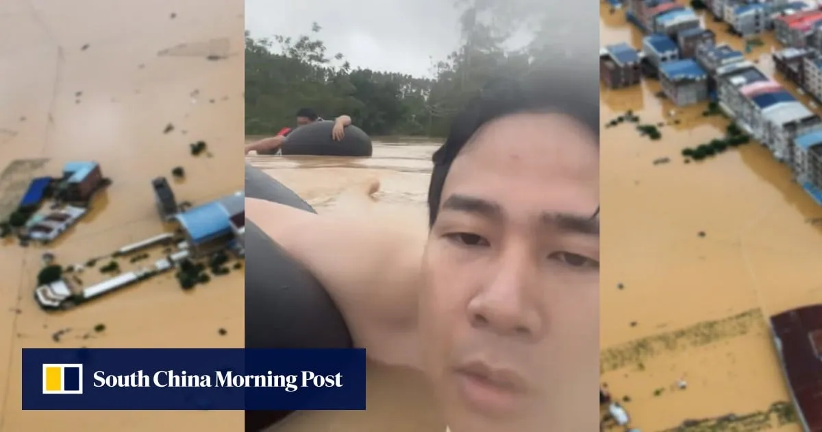 Chinese man swims 3 hours clutching tyre to check on parents in flooded village