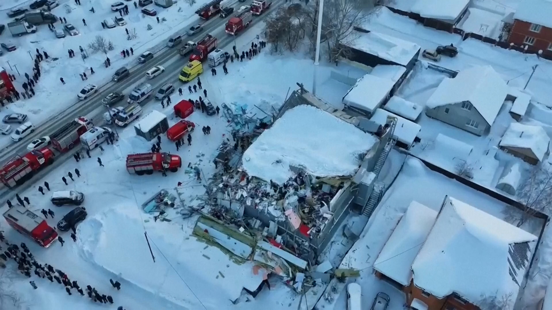 Deadly roof collapse at Russian shopping mall after heavy snowfall
