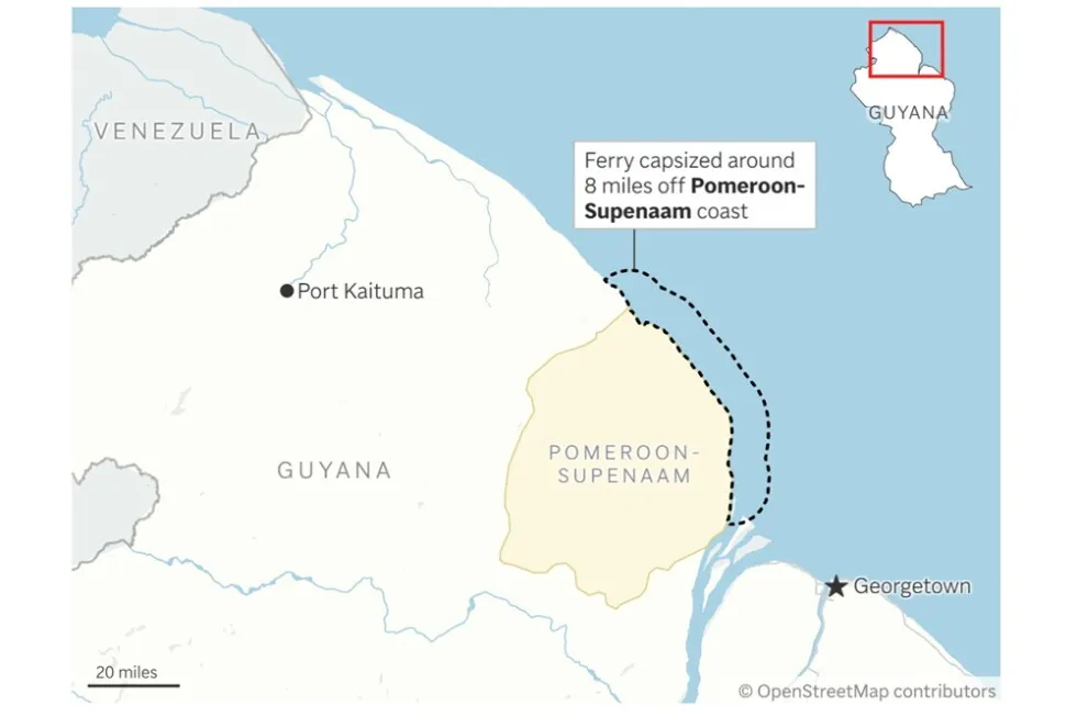 Guyana launches criminal probe as crews scour waters for survivors after ferry capsizes