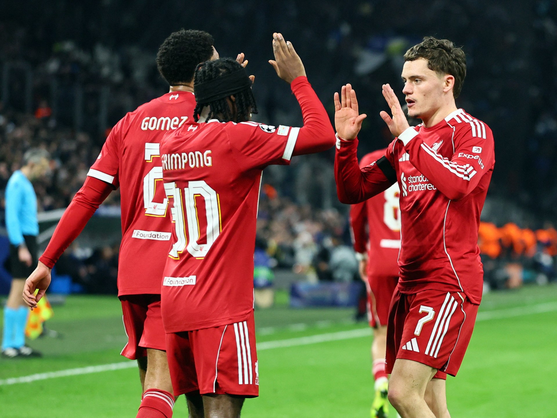 Liverpool beat Marseille to climb to fourth in Champions League table