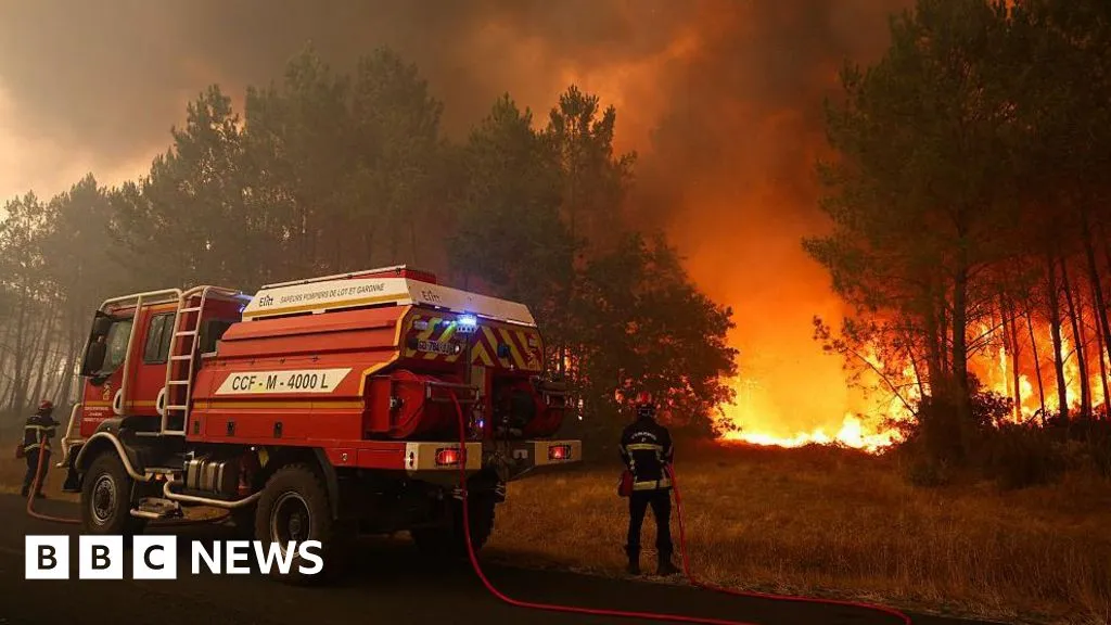 Around 12,000 people evacuated in France fires