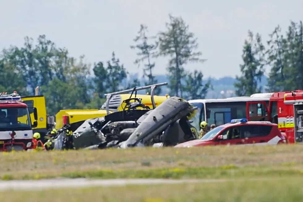 A Czech military helicopter crashes at an air force base, killing 1 soldier on board