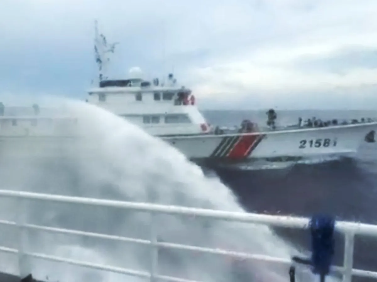 Philippines accuses China of using water cannon on vessels for second day