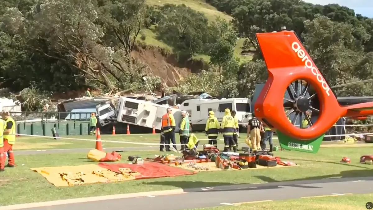 Rescue efforts underway after landslides hit New Zealand campground and house
