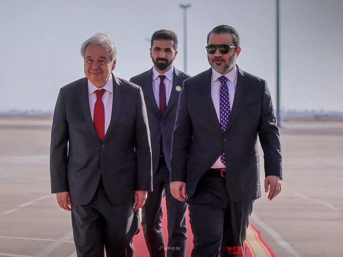 Guterres arrives in Syria in first official visit by a UN chief in 17 years