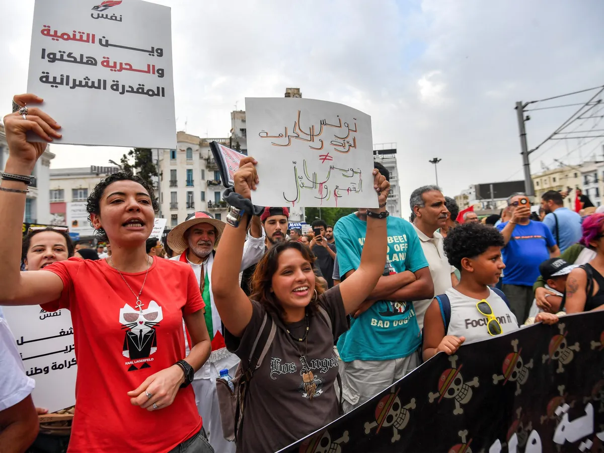 Tunisians mark fifth year of emergency rule with calls for Saied to go