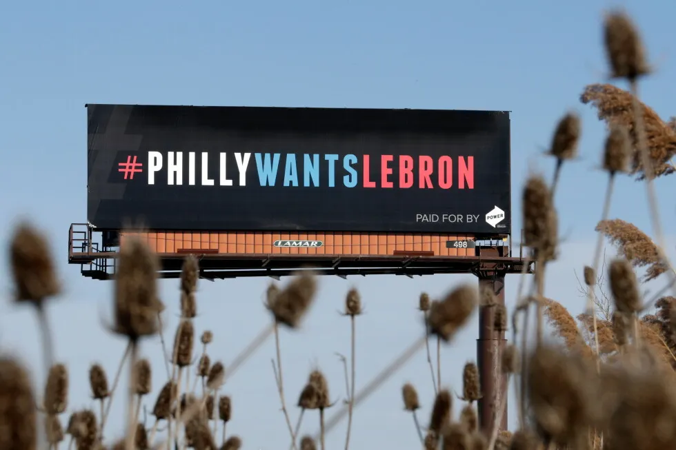 LeBron James picked Philadelphia, eight years after billboards asked him to come to the 76ers