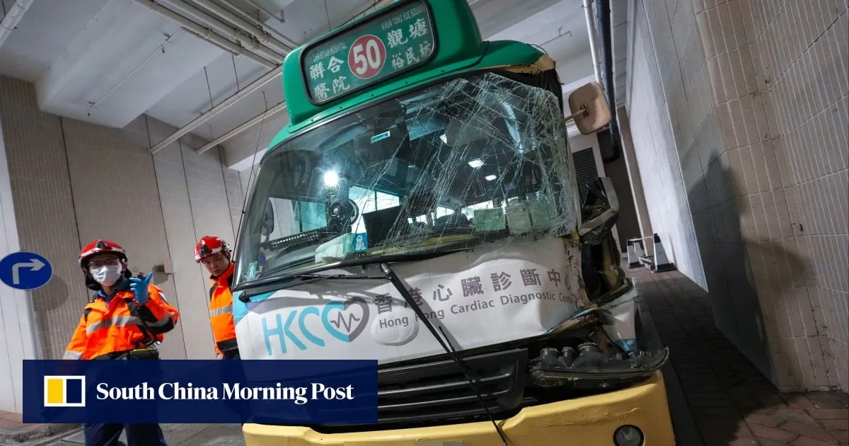 10 injured as minibus, water tanker collide in Hong Kong’s Kwun Tong district