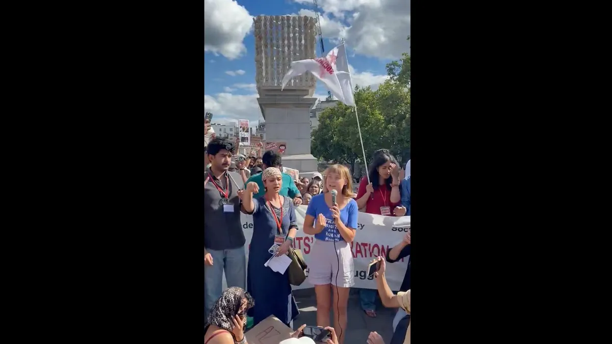 Greta Thunberg joins London rally in support of Indian students