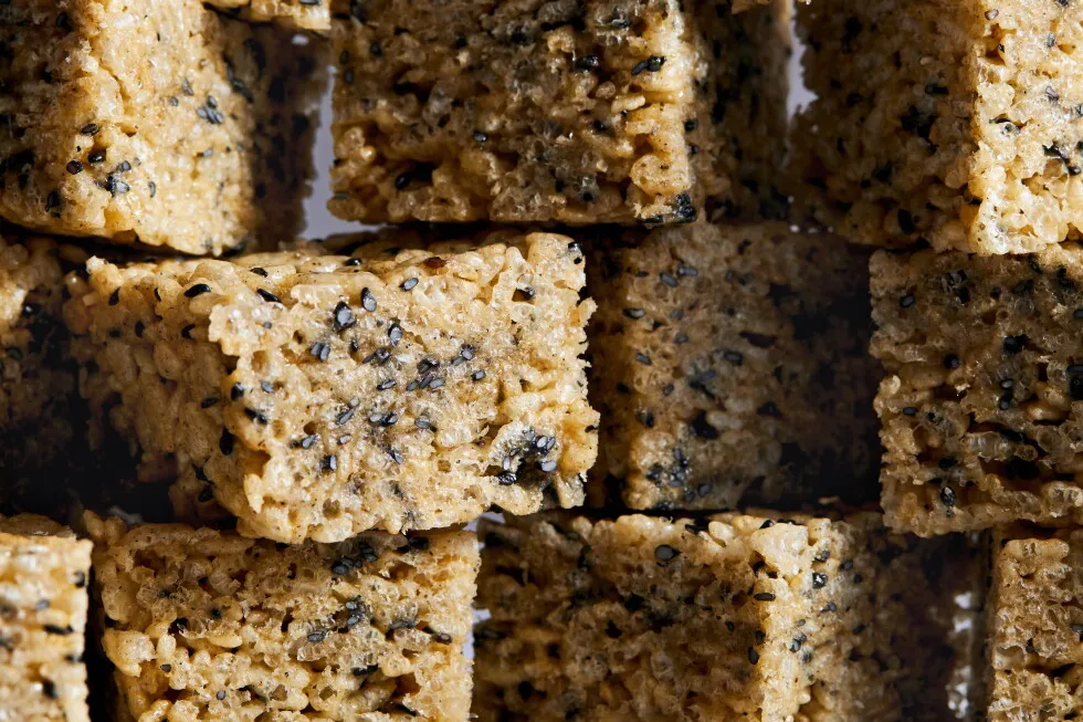 Kat Lieu uses black sesame and miso for an Asian spin on Rice Krispie Treats