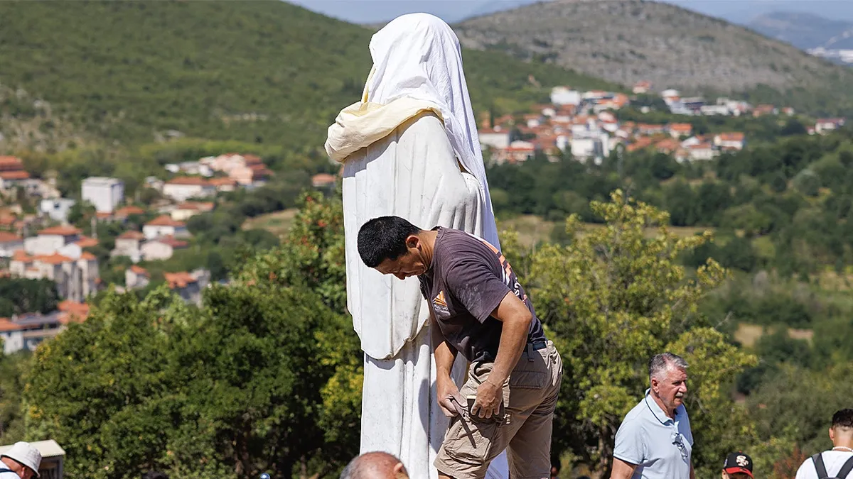 World-famous Catholic shrine torched, 'Devil in a skirt' scrawled on Virgin Mary statue