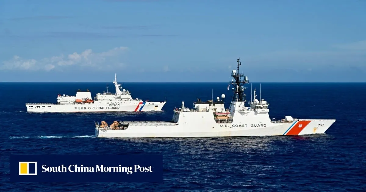 US posts photo of coastguard working with Taiwan after Beijing starts patrols