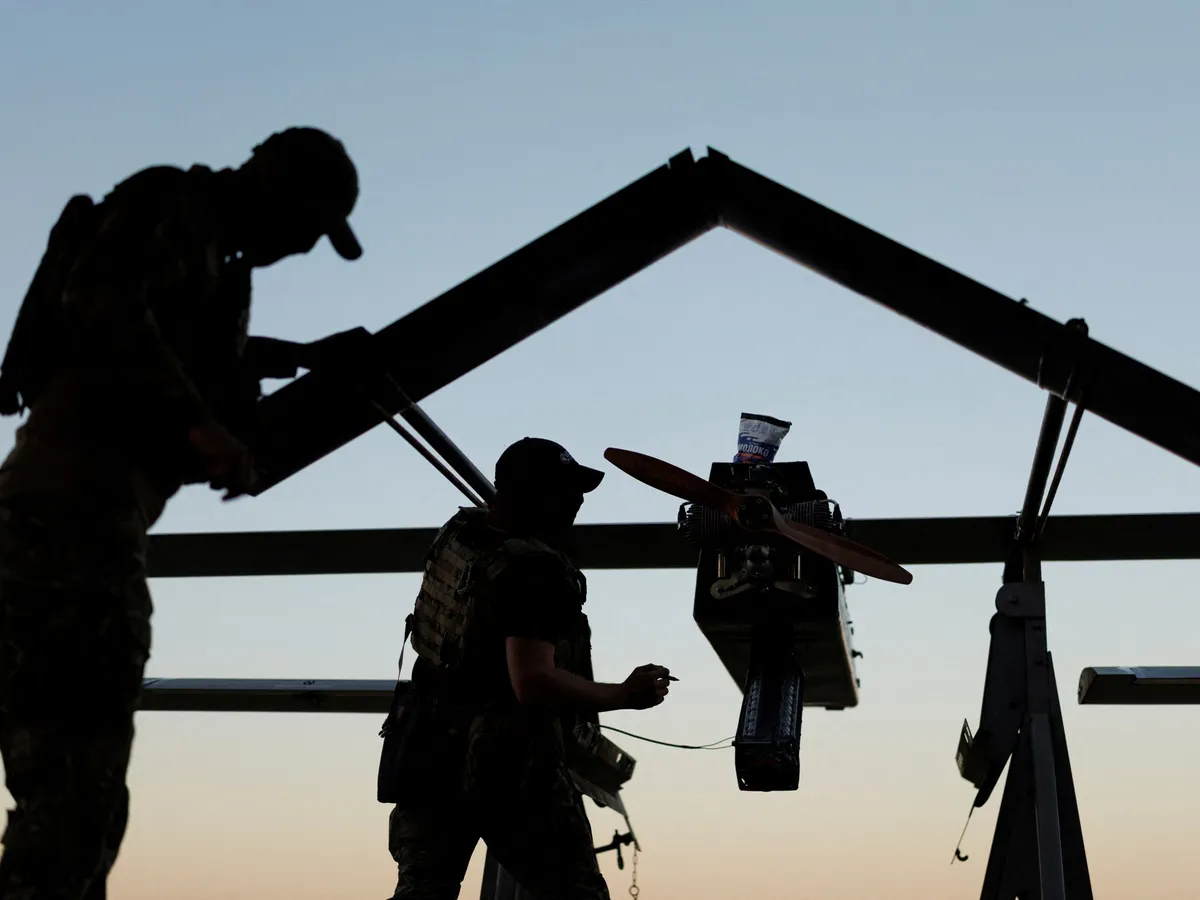 Russian industrial sites on fire after Ukrainian drone attacks
