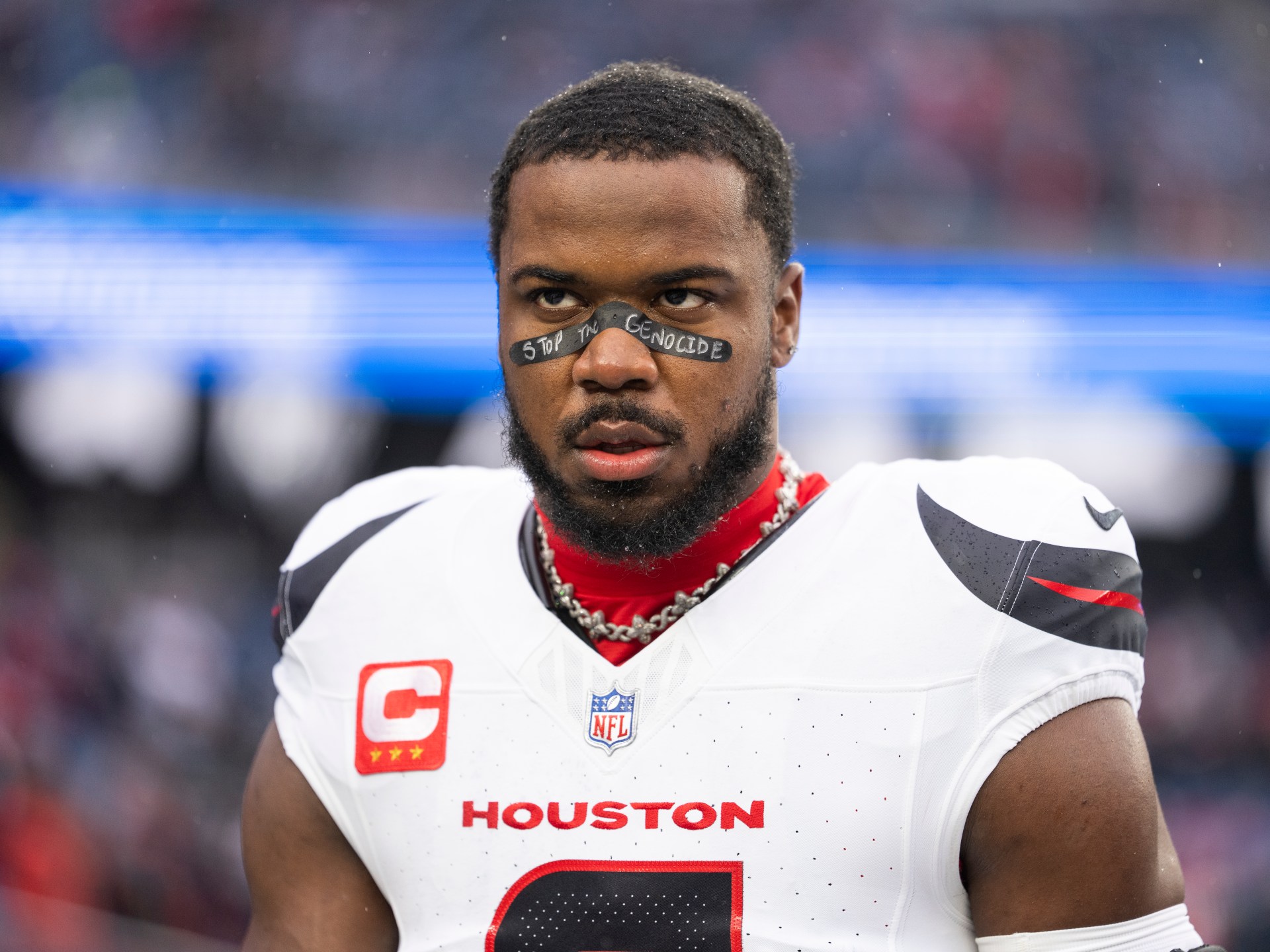 Azeez Al-Shaair’s anti-genocide note: Muslims tackle NFL fine with charity