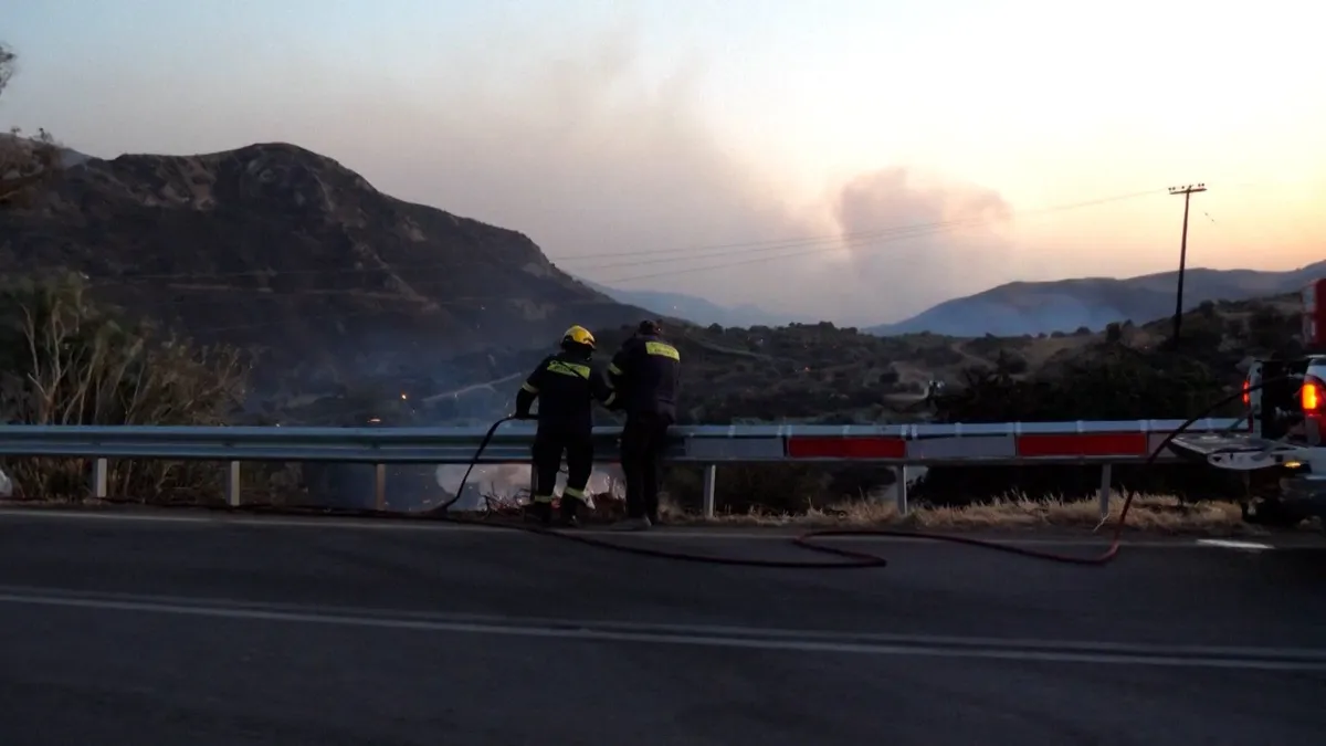 Dramatic sea rescue as firefighters die on the Greek island of Crete