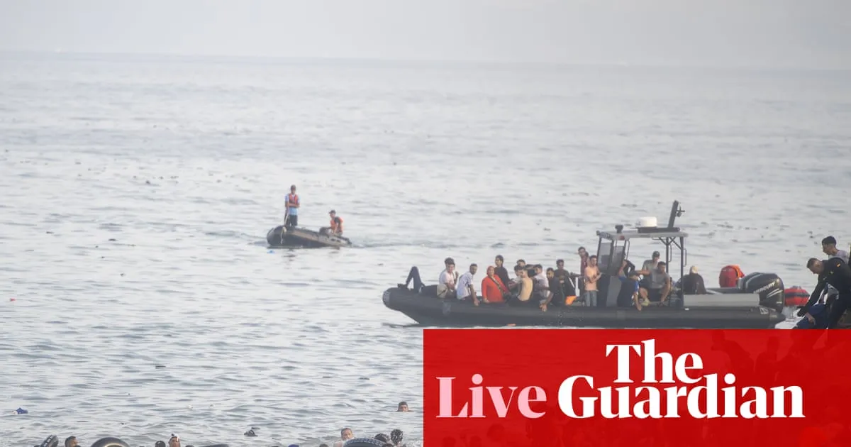 At least 18 die as thousands of migrants reach Spain’s African enclave of Cueta – Europe live