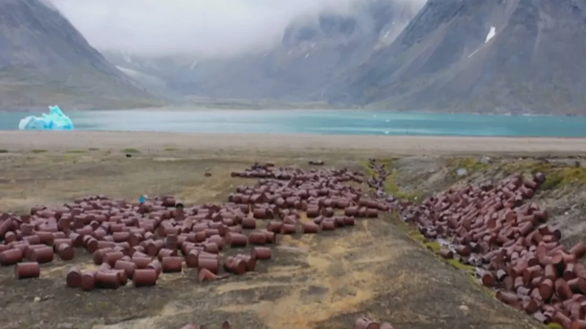Remnants of abandoned US base leech toxic waste in Greenland