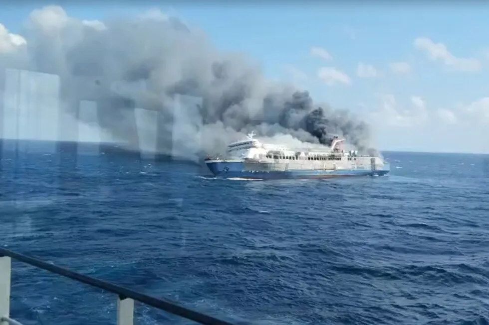A blaze on an Indonesian passenger ferry leaves at least 5 dead and dozens missing