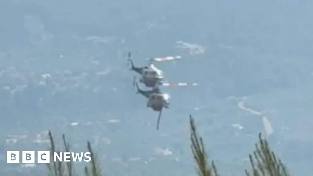 Helicopters fighting Greece wildfires collide in mid-air