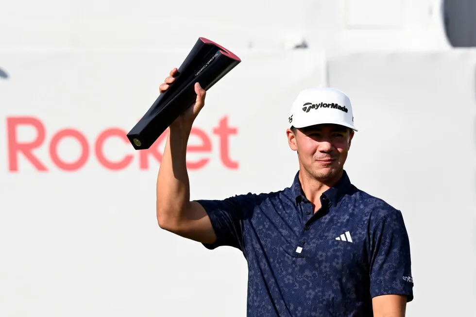Michael Thorbjornsen wins 1st PGA Tour title by 2 shots at the 8th and final Rocket Classic