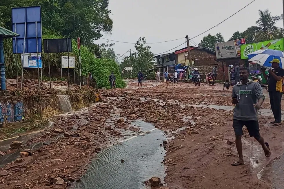 Sri Lanka closes some schools as heavy rains trigger floods and mudslides, killing 5