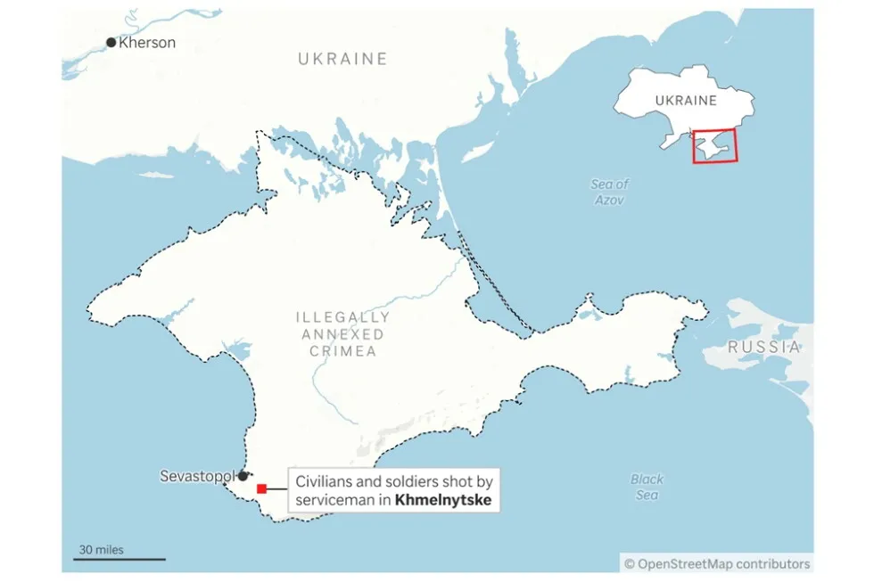 A serviceman in Russian-held Crimea shoots fellow soldiers and civilians, killing 4