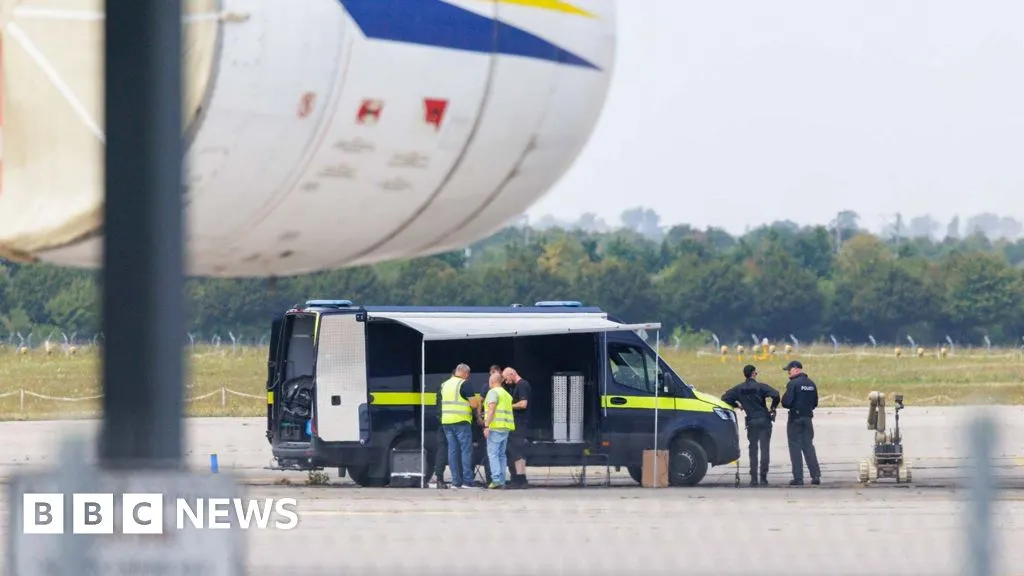 Drone carrying explosives found at German airport, police say