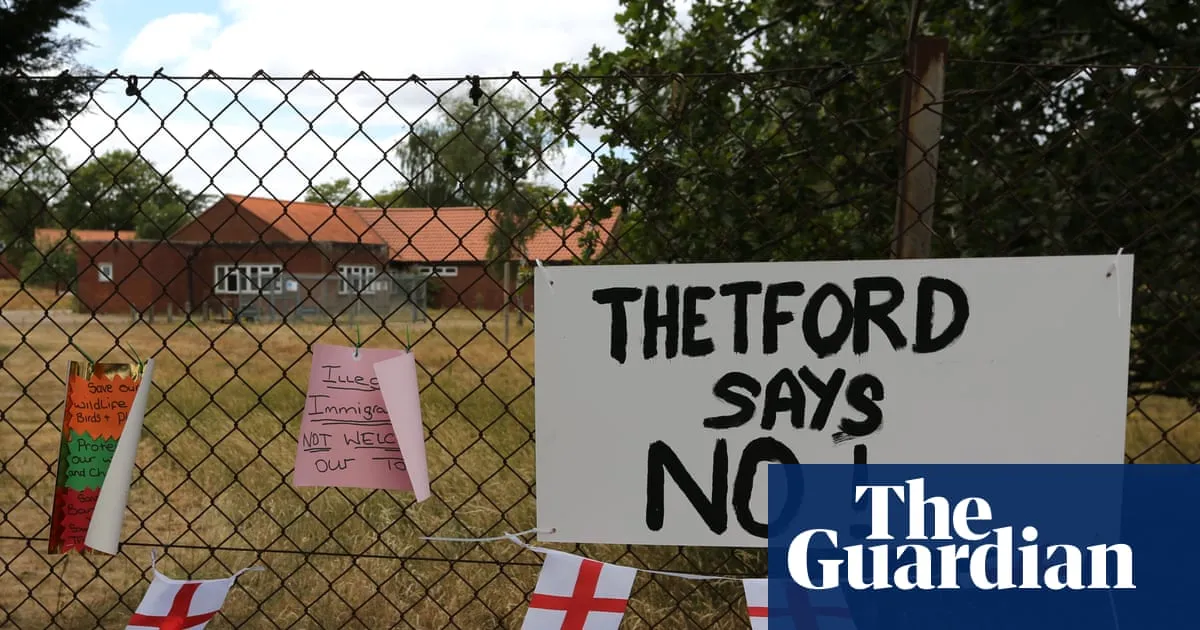 Norfolk police arrest two men after officers injured during unrest over asylum plans